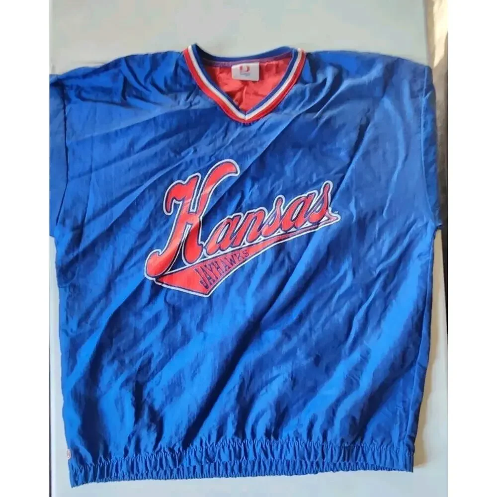 Kansas University Jayhawks Vintage Pullover Jacket 1990's College Dodger